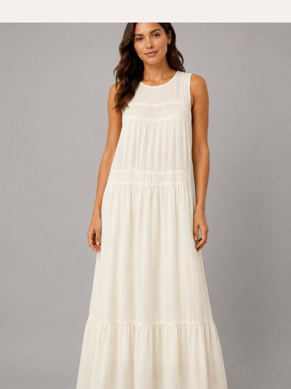 a new day Cream Sleeveless Maxi Dress
